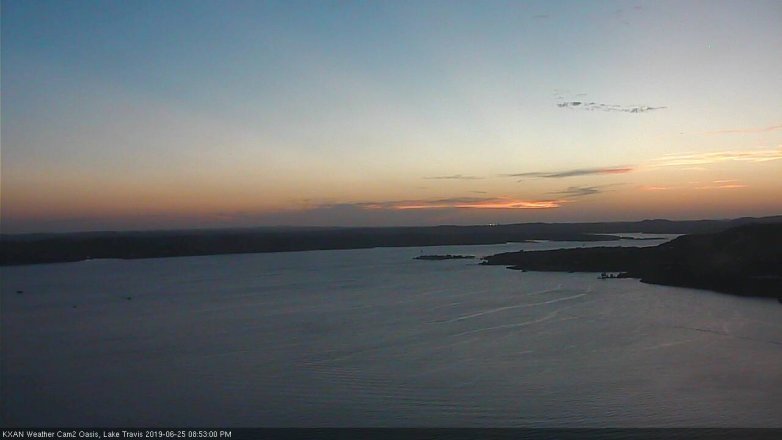 Lake Travis webcam, June 25, 2019 7:55 PM CT