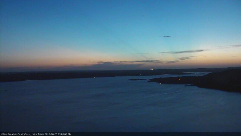 Lake Travis webcam, June 25, 2019 8:05 PM CT
