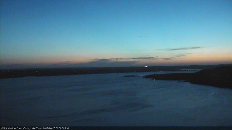 Lake Travis webcam, June 25, 2019 8:10 PM CT
