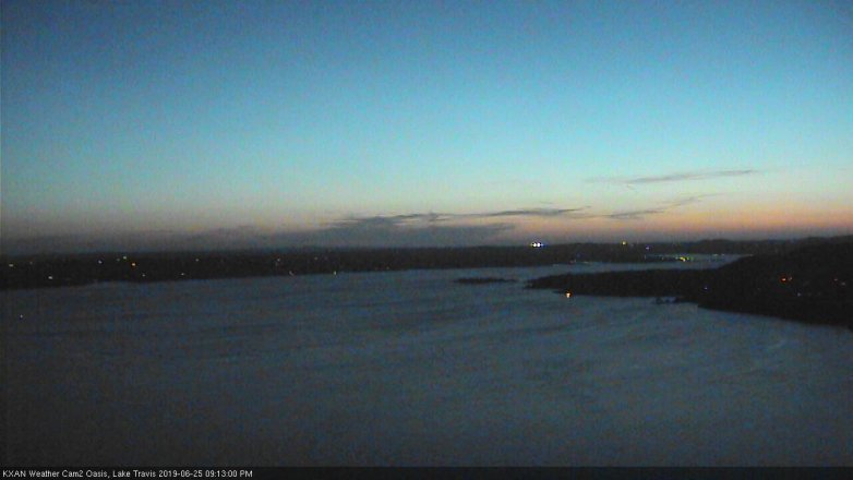 Lake Travis webcam, June 25, 2019 8:15 PM CT