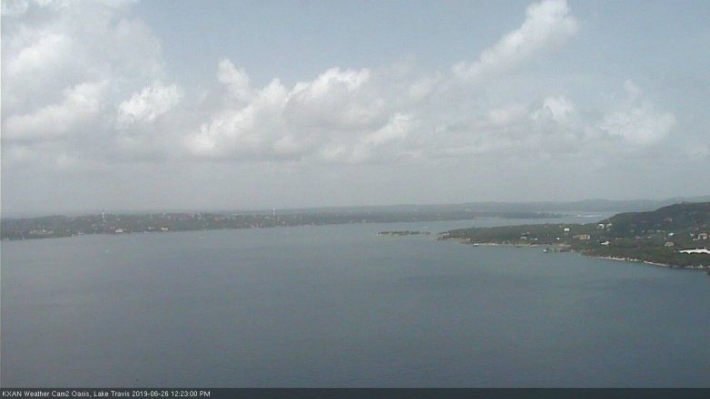 Lake Travis webcam, June 26, 2019 11:25 AM CT