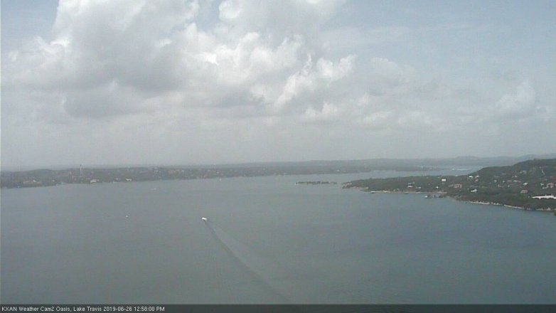 Lake Travis webcam, June 26, 2019 12:00 PM CT