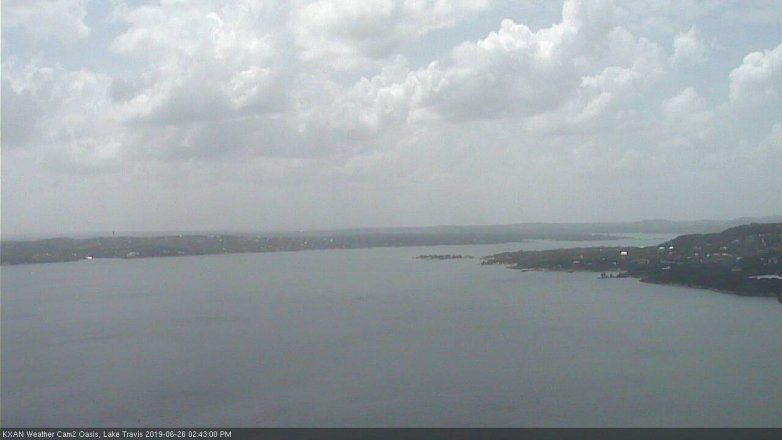 Lake Travis webcam, June 26, 2019 1:45 PM CT