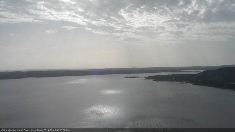 Lake Travis webcam, June 26, 2019 5:25 PM CT