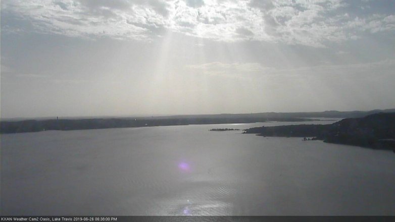 Lake Travis webcam, June 26, 2019 5:40 PM CT