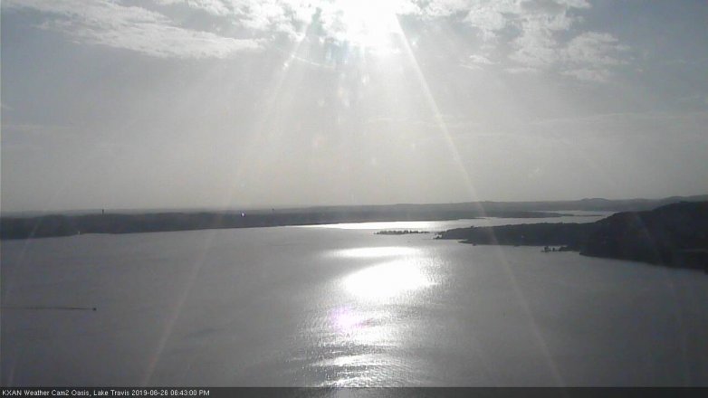 Lake Travis webcam, June 26, 2019 5:45 PM CT