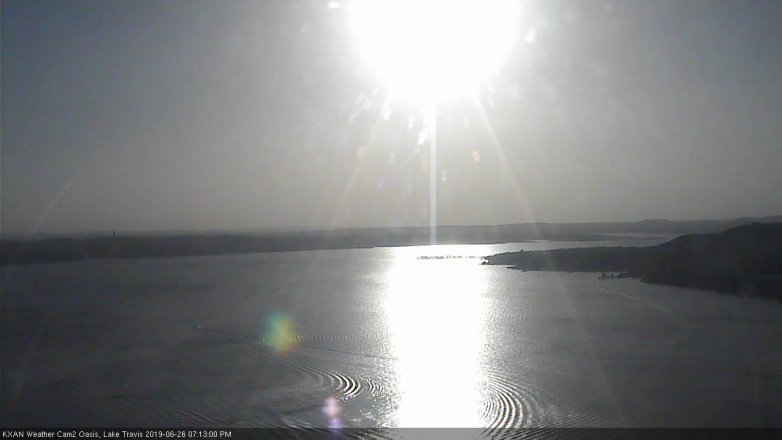 Lake Travis webcam, June 26, 2019 6:15 PM CT