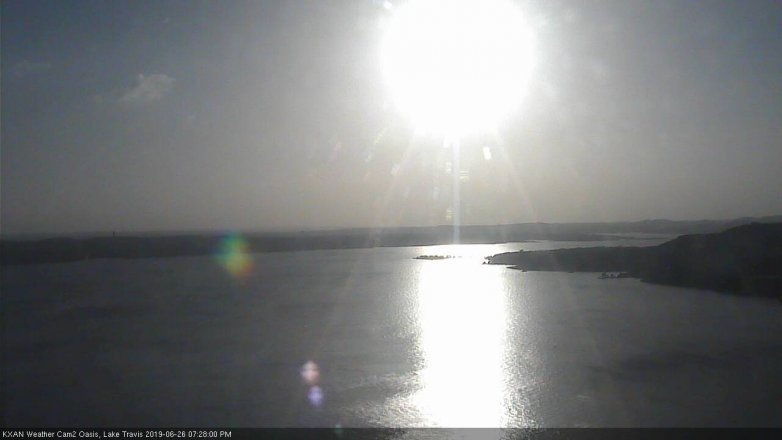 Lake Travis webcam, June 26, 2019 6:30 PM CT