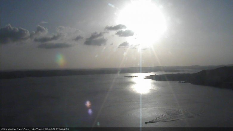 Lake Travis webcam, June 26, 2019 6:40 PM CT