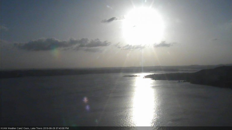 Lake Travis webcam, June 26, 2019 6:45 PM CT