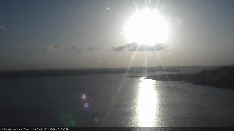 Lake Travis webcam, June 26, 2019 6:50 PM CT