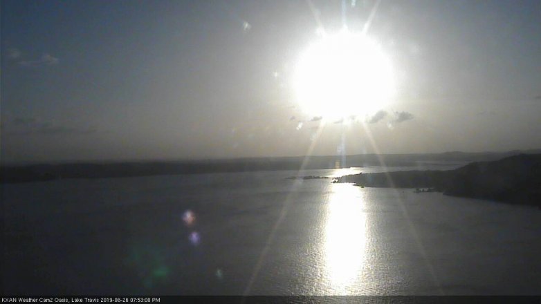 Lake Travis webcam, June 26, 2019 6:55 PM CT