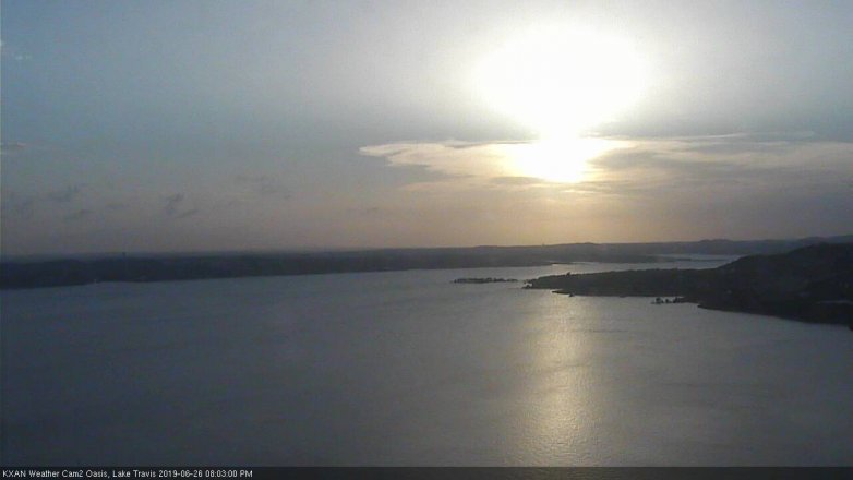 Lake Travis webcam, June 26, 2019 7:05 PM CT