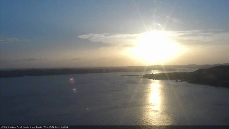 Lake Travis webcam, June 26, 2019 7:15 PM CT