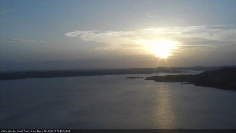 Lake Travis webcam, June 26, 2019 7:20 PM CT