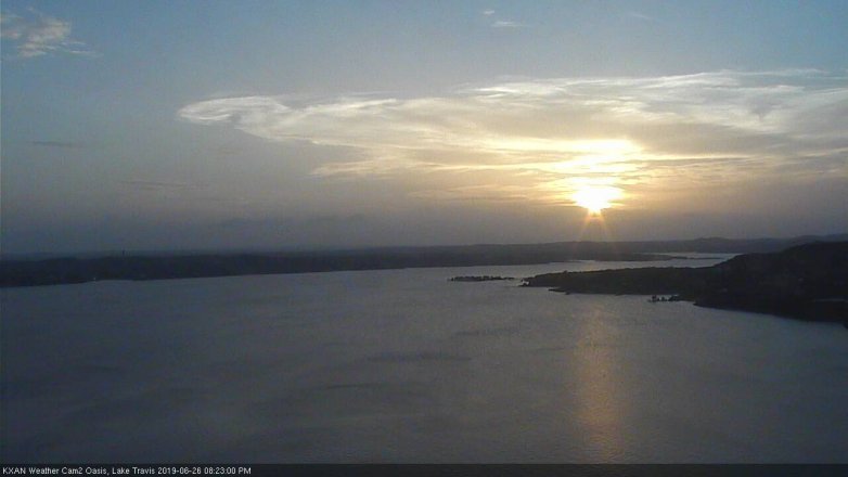Lake Travis webcam, June 26, 2019 7:25 PM CT