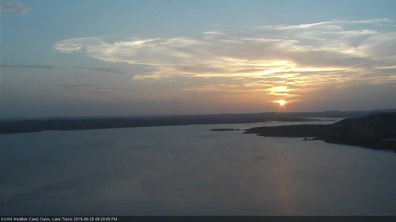 Lake Travis webcam, June 26, 2019 7:30 PM CT