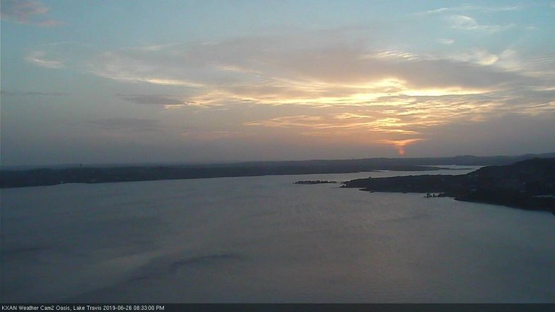 Lake Travis webcam, June 26, 2019 7:35 PM CT
