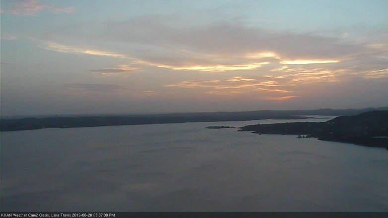Lake Travis webcam, June 26, 2019 7:40 PM CT