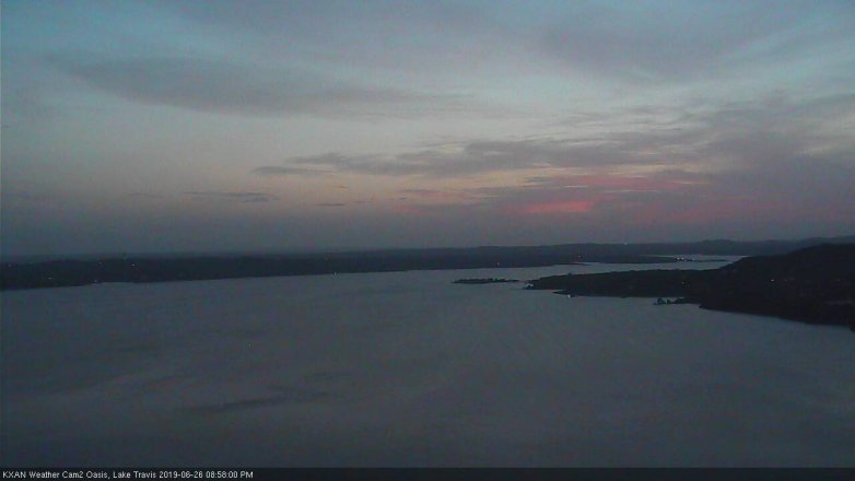 Lake Travis webcam, June 26, 2019 8:00 PM CT