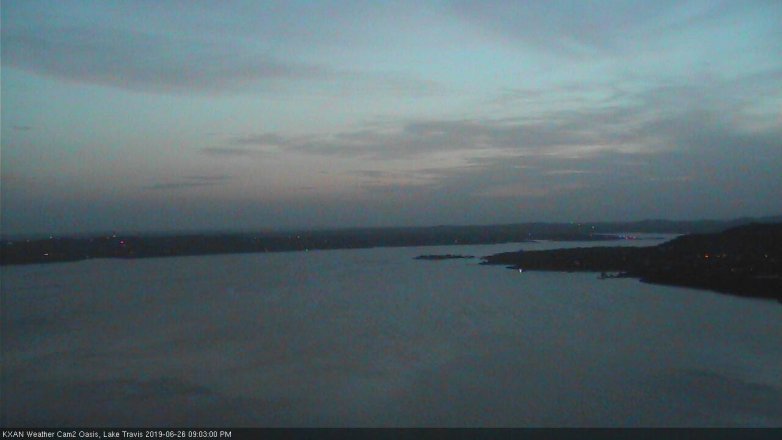 Lake Travis webcam, June 26, 2019 8:05 PM CT