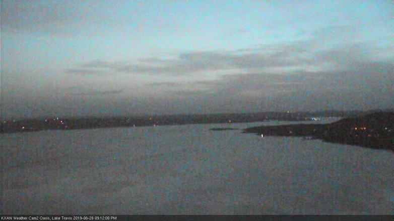 Lake Travis webcam, June 26, 2019 8:15 PM CT