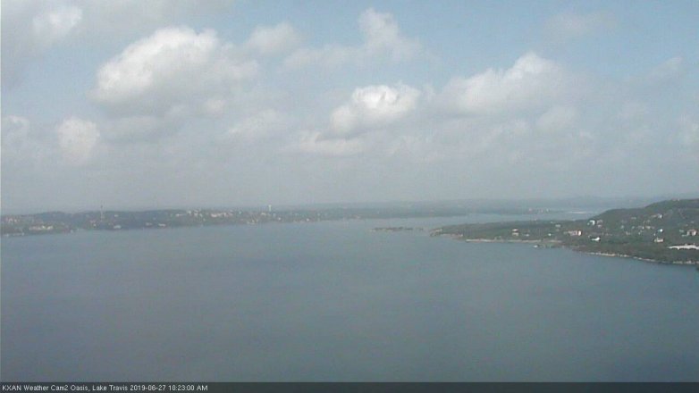 Lake Travis webcam, June 27, 2019 9:25 AM CT