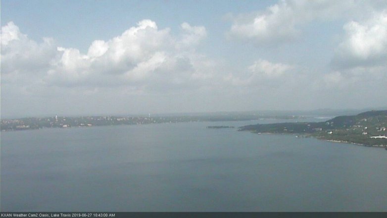 Lake Travis webcam, June 27, 2019 9:45 AM CT