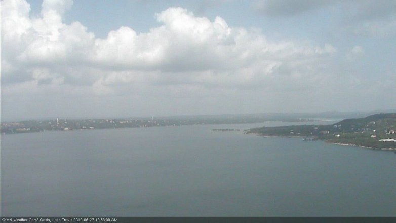 Lake Travis webcam, June 27, 2019 9:55 AM CT