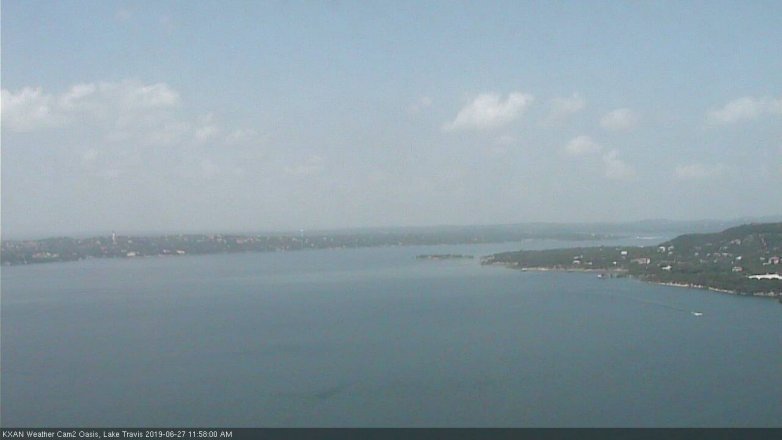 Lake Travis webcam, June 27, 2019 11:00 AM CT