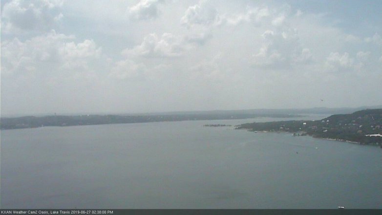Lake Travis webcam, June 27, 2019 1:40 PM CT