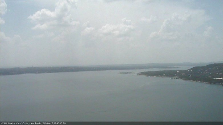 Lake Travis webcam, June 27, 2019 1:45 PM CT