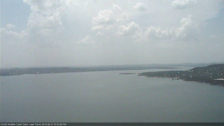 Lake Travis webcam, June 27, 2019 1:55 PM CT