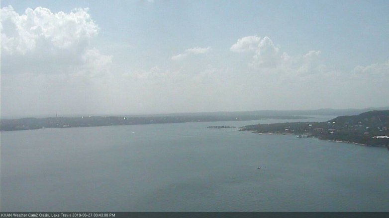 Lake Travis webcam, June 27, 2019 2:45 PM CT