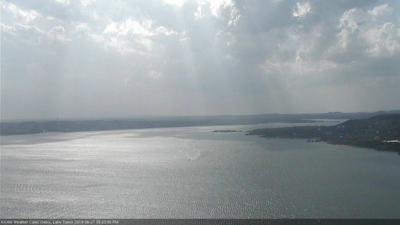 Lake Travis webcam, June 27, 2019 4:05 PM CT