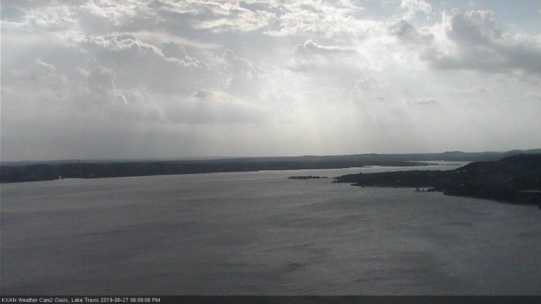 Lake Travis webcam, June 27, 2019 5:10 PM CT