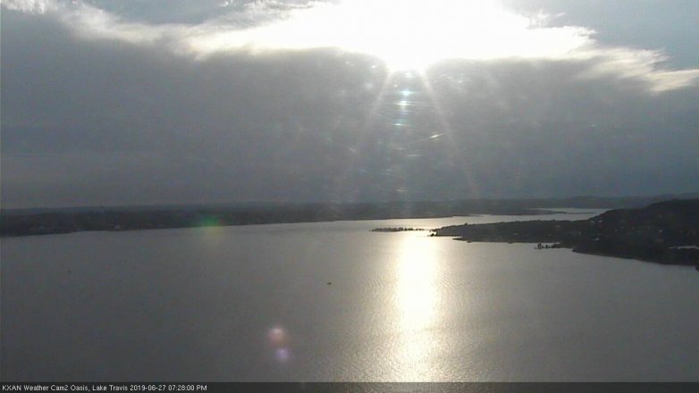 Lake Travis webcam, June 27, 2019 6:30 PM CT