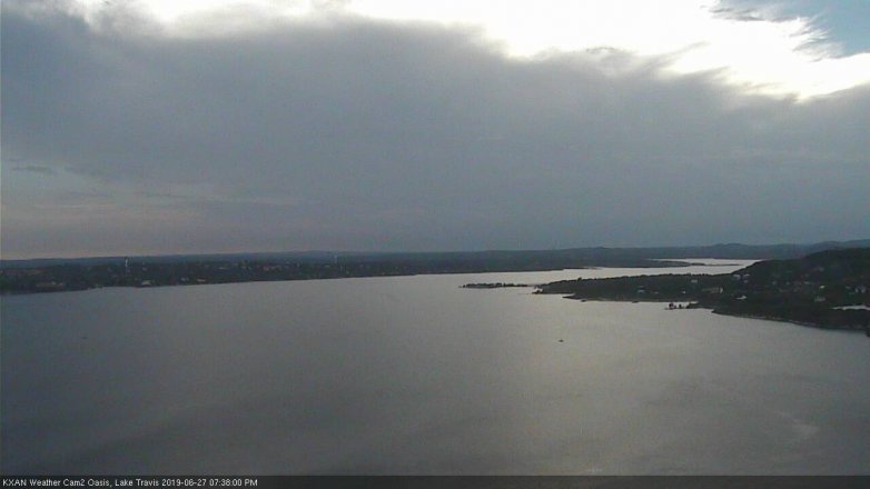 Lake Travis webcam, June 27, 2019 6:40 PM CT