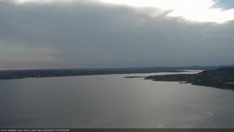 Lake Travis webcam, June 27, 2019 6:45 PM CT