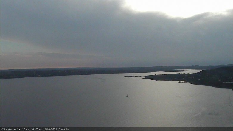 Lake Travis webcam, June 27, 2019 6:55 PM CT