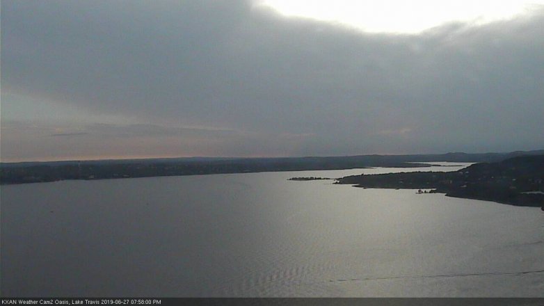 Lake Travis webcam, June 27, 2019 7:00 PM CT