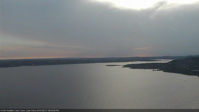 Lake Travis webcam, June 27, 2019 7:05 PM CT