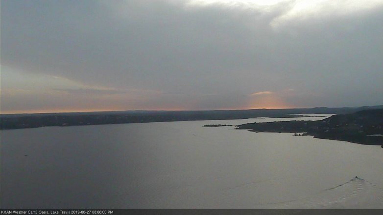 Lake Travis webcam, June 27, 2019 7:10 PM CT