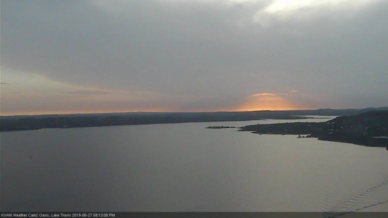 Lake Travis webcam, June 27, 2019 7:15 PM CT