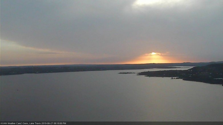 Lake Travis webcam, June 27, 2019 7:20 PM CT