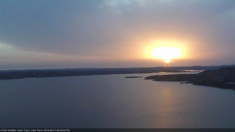 Lake Travis webcam, June 27, 2019 7:30 PM CT