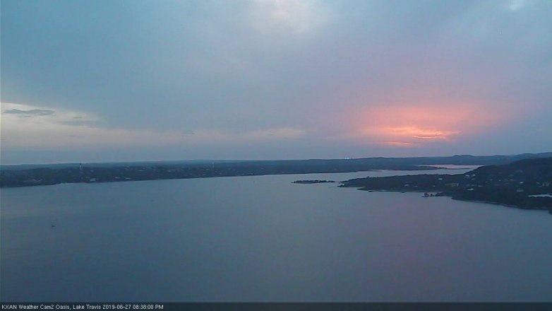 Lake Travis webcam, June 27, 2019 7:40 PM CT