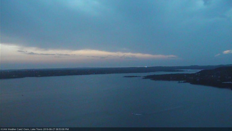 Lake Travis webcam, June 27, 2019 7:55 PM CT