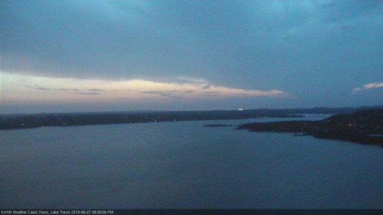 Lake Travis webcam, June 27, 2019 8:00 PM CT
