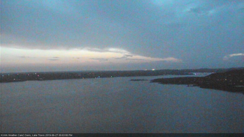 Lake Travis webcam, June 27, 2019 8:05 PM CT